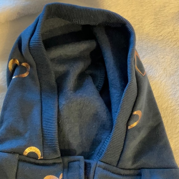 New Top-Paw FA21 navy heart print sweatshirt XL with hoodie. - Picture 2 of 9